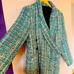 Women heavy wool irregular jacket. Never worn, without tags.